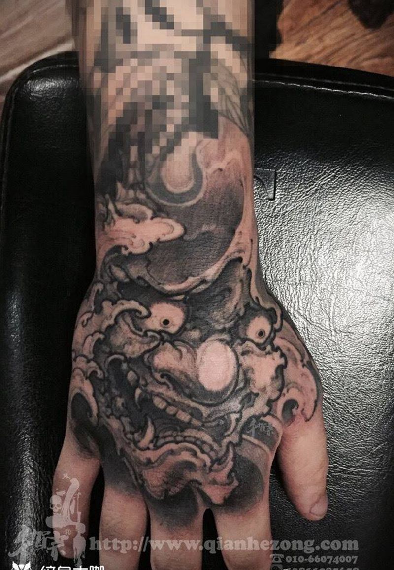 般若纹身图片_手臂手部手稿成品习俗传统鬼神宗教纹身图案