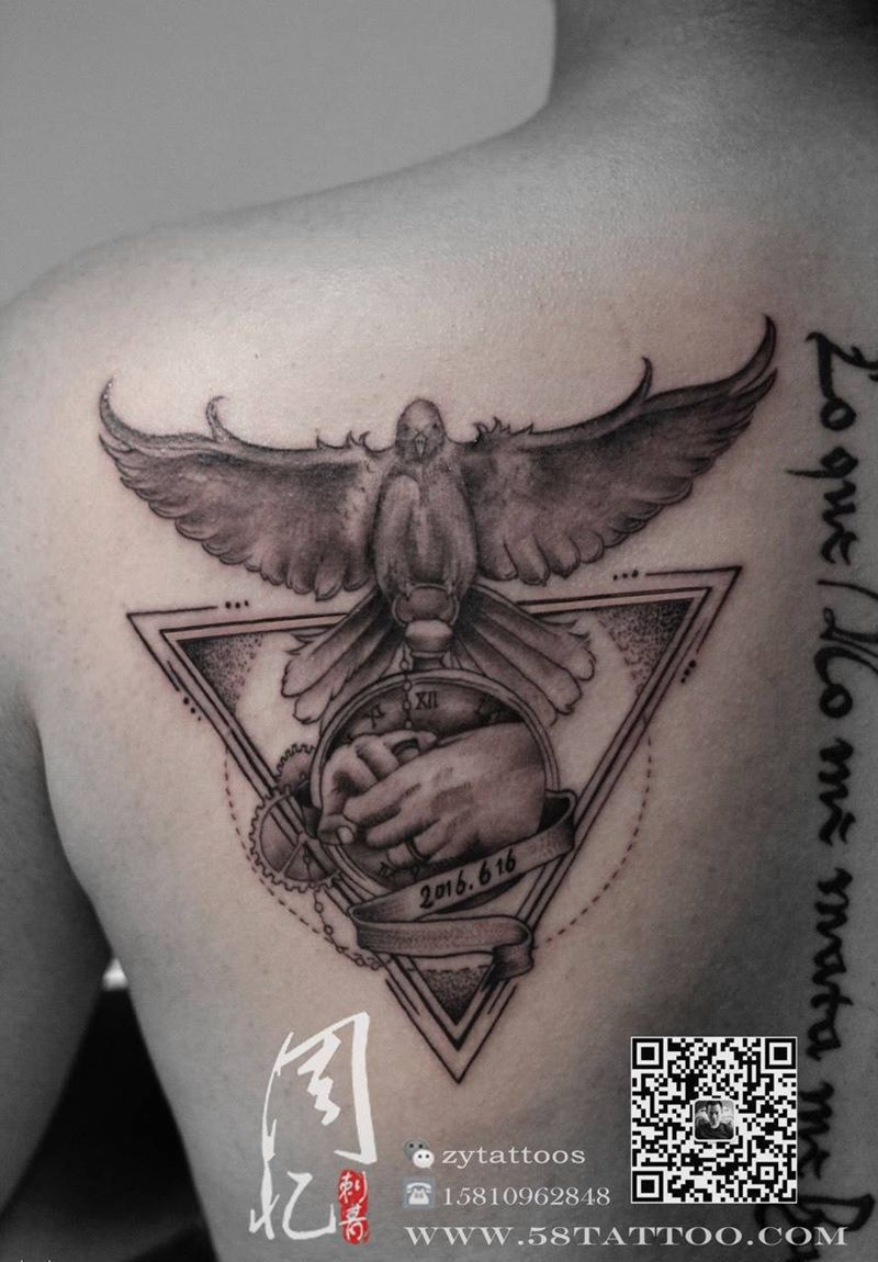 后肩纹身纹身图片_