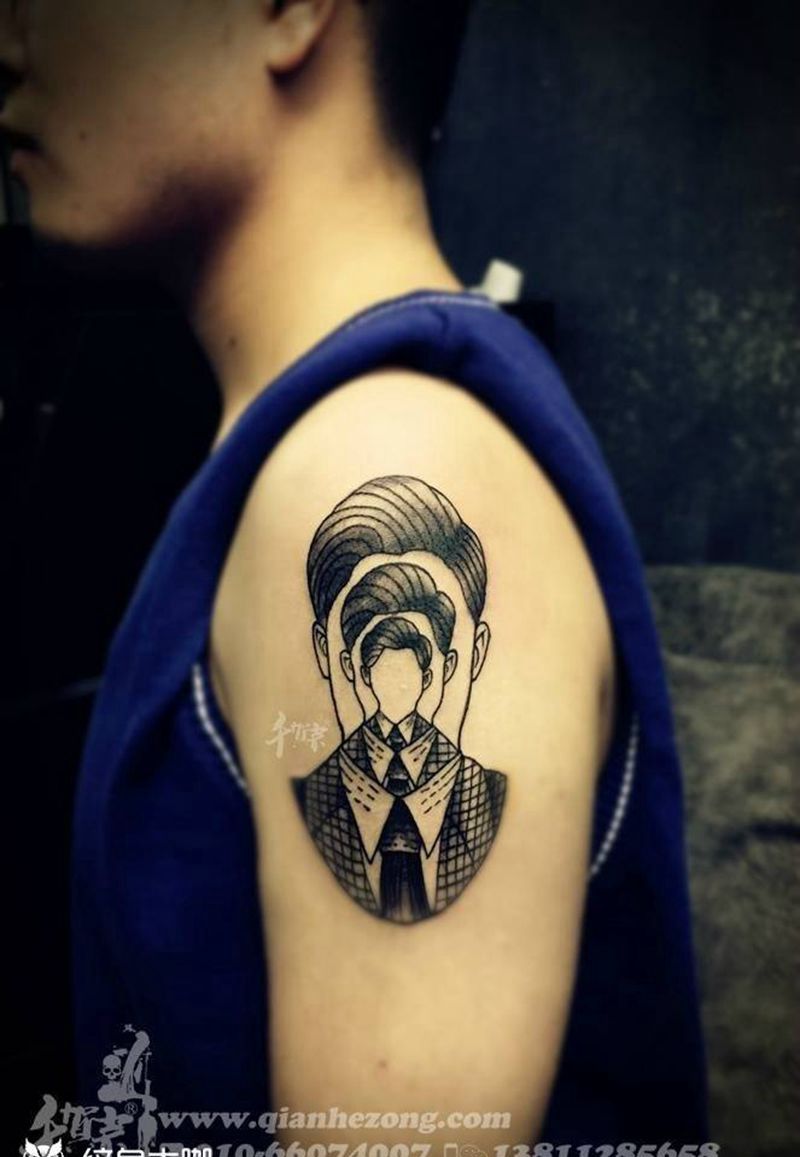 清新小小图纹身图片_手稿成品几何人物原创清新手臂手部腿部纹身图案