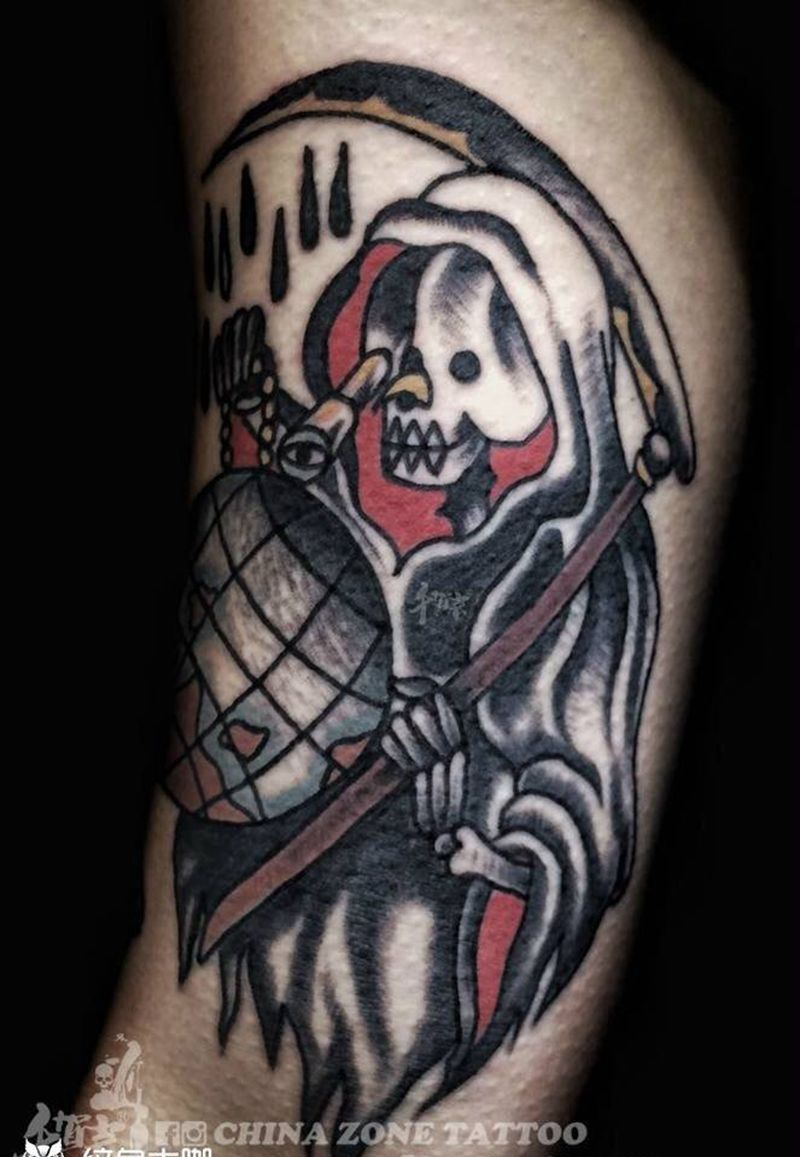 千贺宗刺青墨尔本纹身图片_腹部颈部肩部手臂成品欧美原创纹身图案