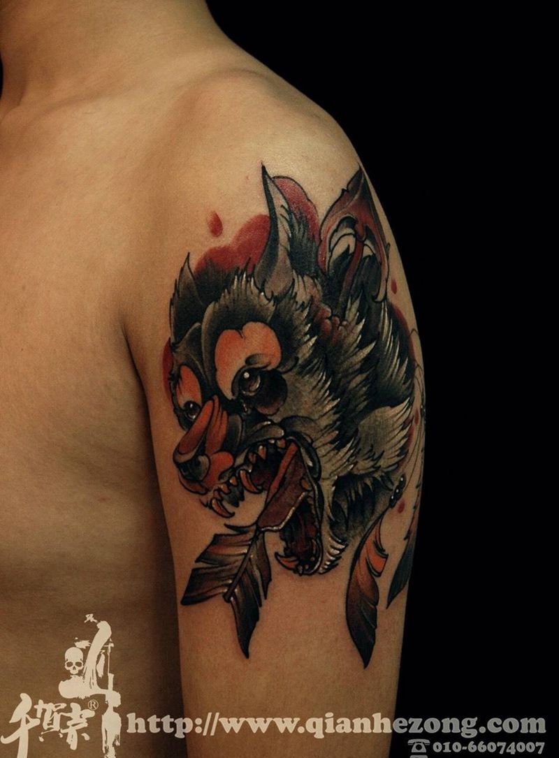 俩school纹身图片_成品手稿插画肩部腰部手臂脚部欧美原创纹身图案