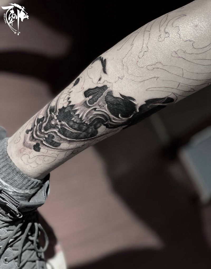 未完成纹身图片_