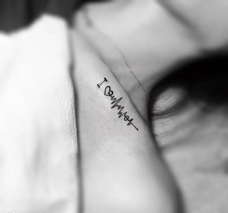 心电图纹身图片_心电图纹身图案