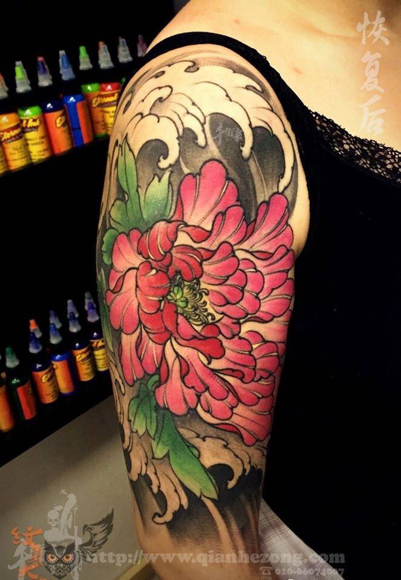 牡丹纹身图片_