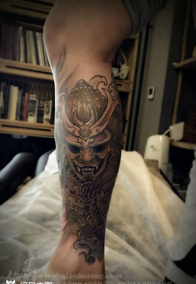 小腿纹身图片_习俗传统国画动物手臂腹部腿部成品纹身图案