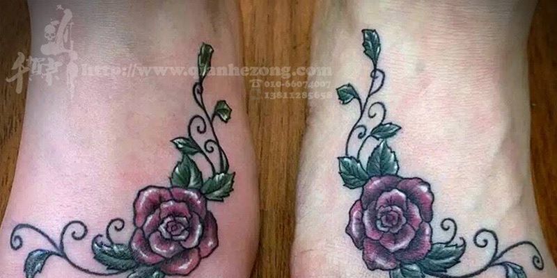 墨尔本店学生作品。纹身图片_成品传统欧美国画清新写实静物植物原创纹身图案