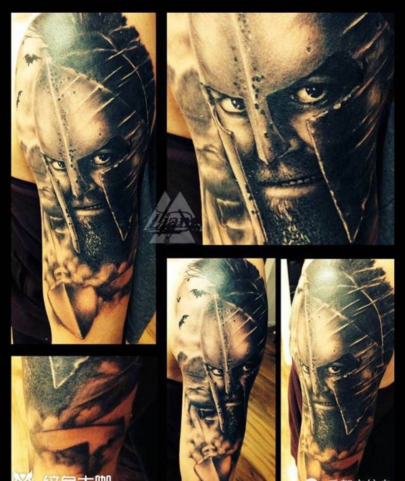 斯巴达纹身图片_