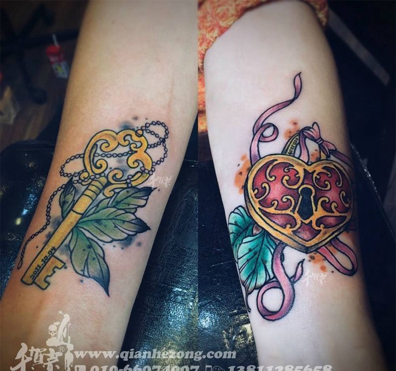 小欧美纹身图片_欧美手臂成品手稿插画手部原创字符植物贴纸纹身图案