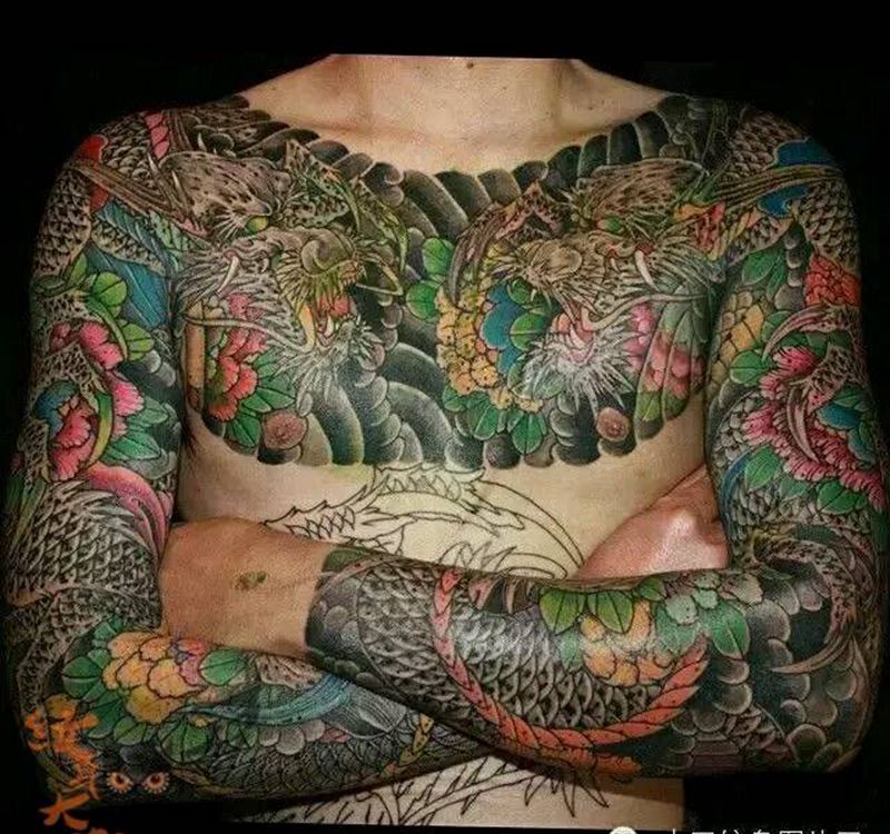 那些日式大板雾!纹身图片_