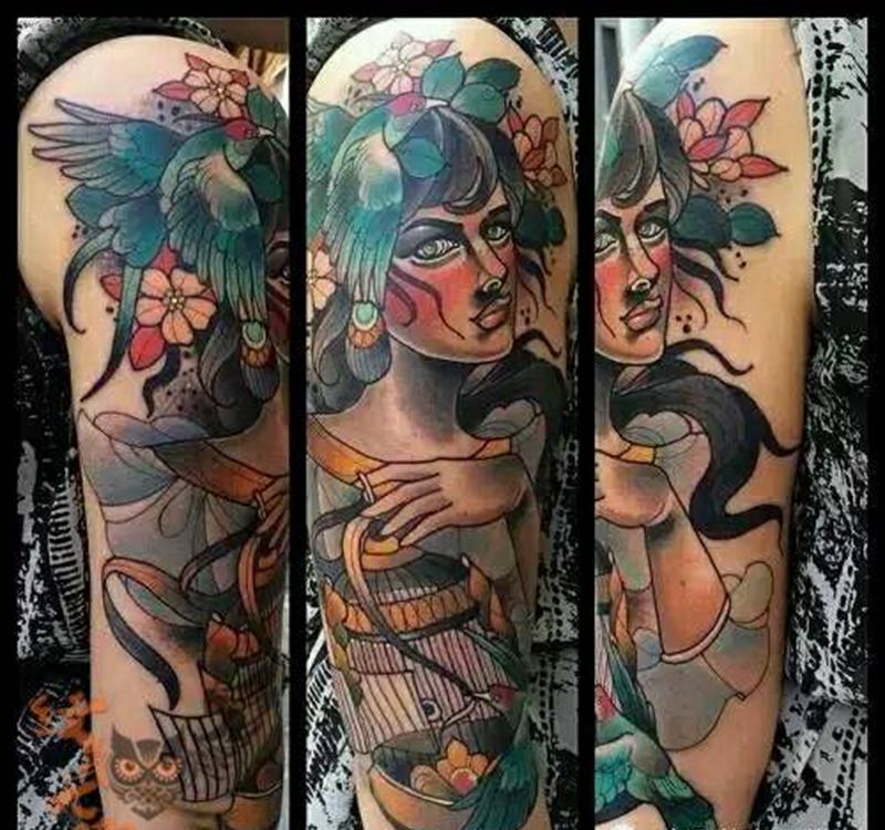 那些school妹子！纹身图片_