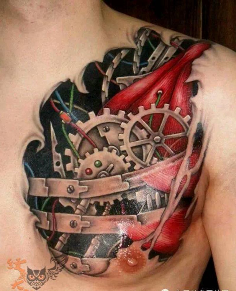 那些3D机械!纹身图片_