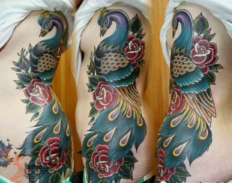 那些孔雀！纹身图片_