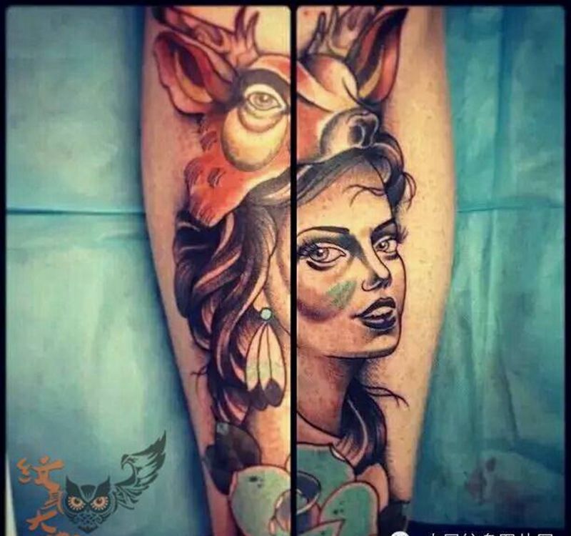 那些school妹子！纹身图片_