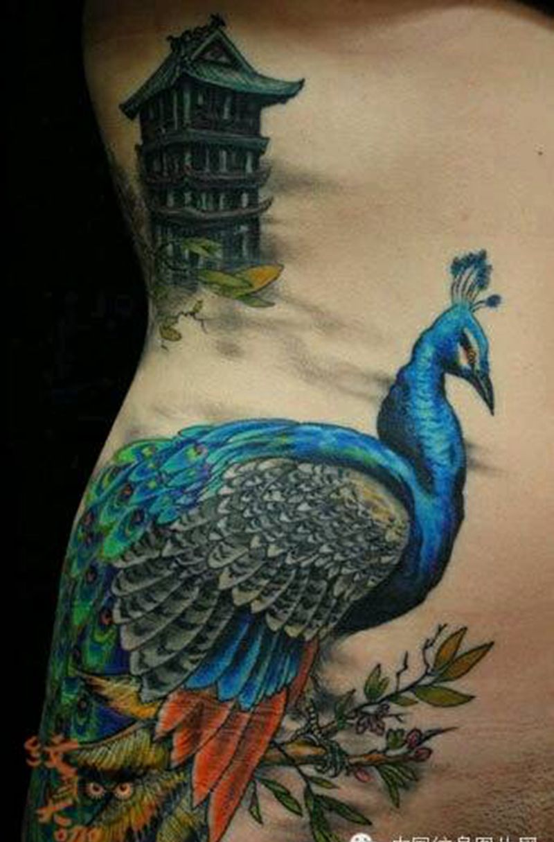 那些孔雀！纹身图片_