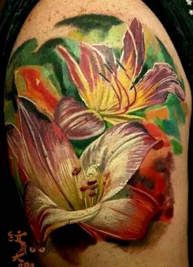 素材参考！花！纹身图片_