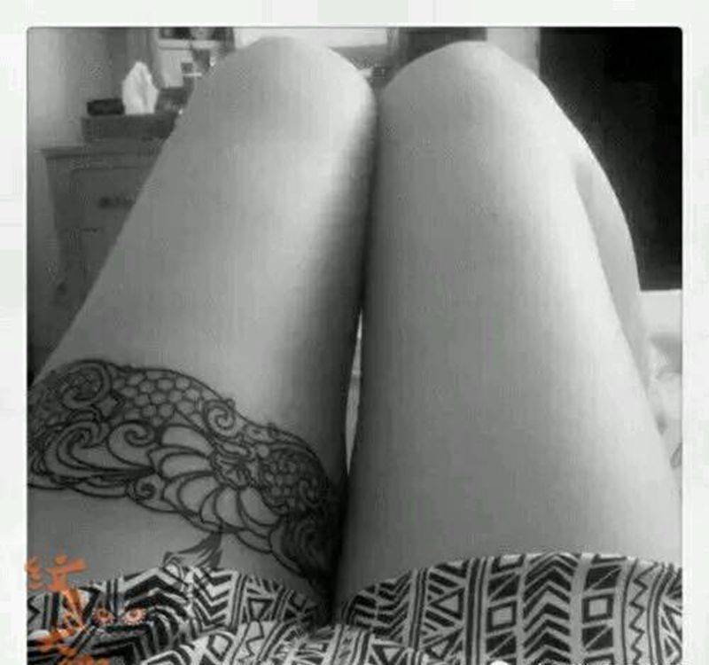 那些性感蕾丝！纹身图片_