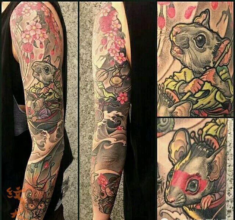 那些传统花臂!纹身图片_