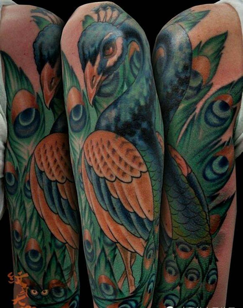 那些孔雀！纹身图片_