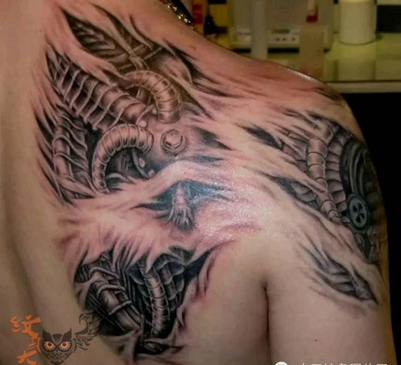 那些3D机械!纹身图片_