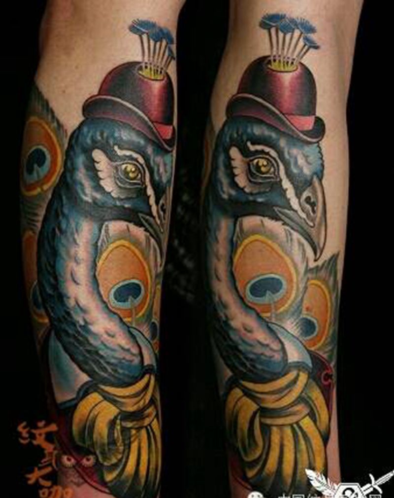 那些孔雀！纹身图片_