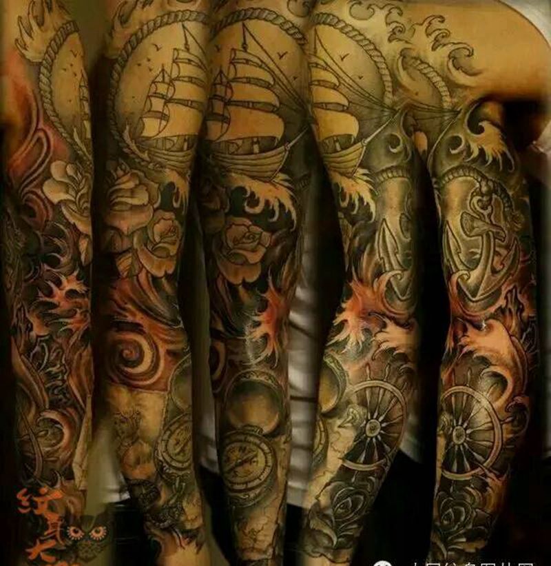 那些牛逼花臂!纹身图片_