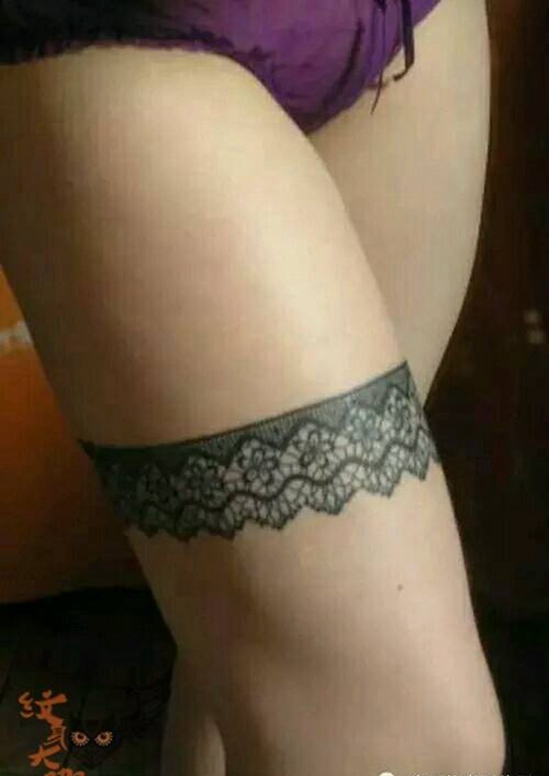 那些性感蕾丝！纹身图片_