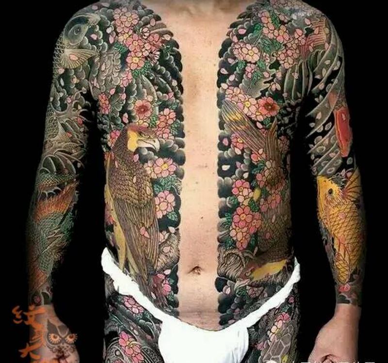 那些日式大板雾！纹身图片_