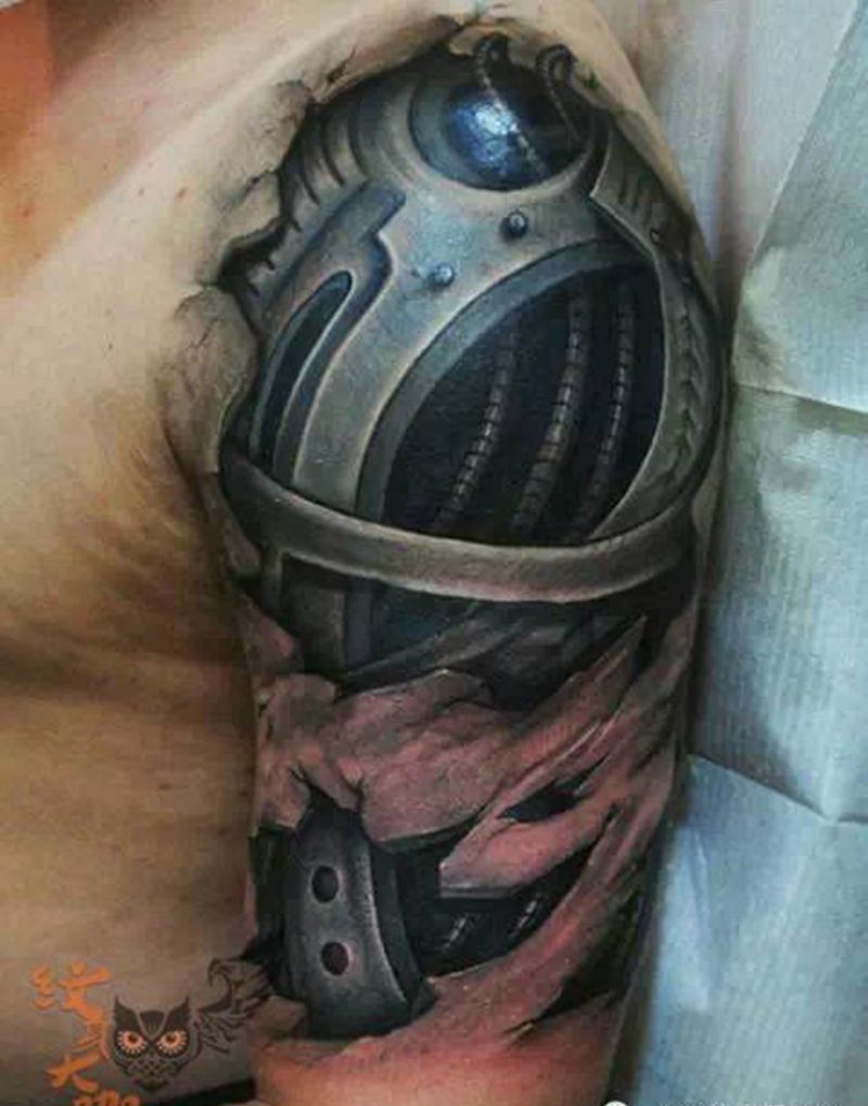 那些3D机械!纹身图片_