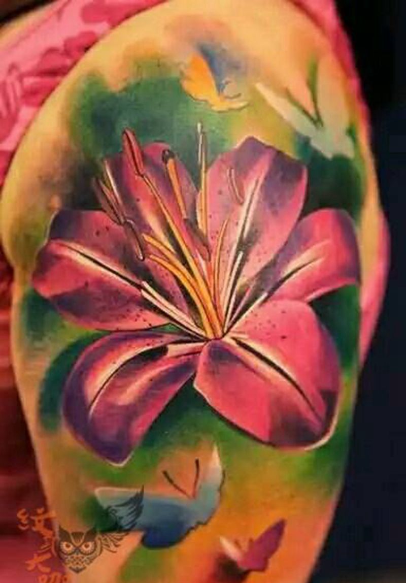 素材参考！花！纹身图片_