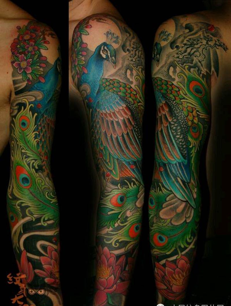 那些孔雀！纹身图片_