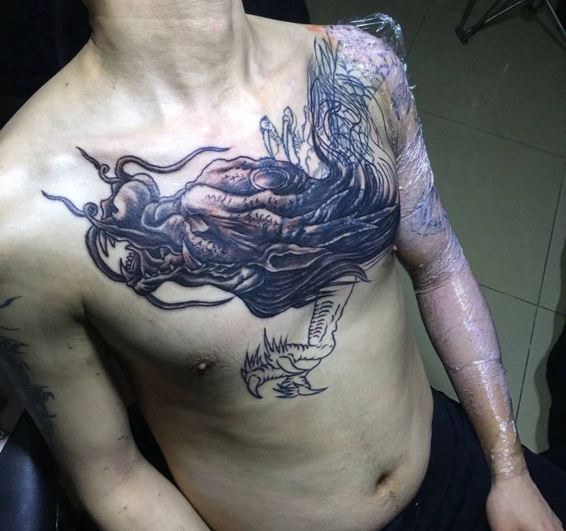 今日工作遮盖未完待续！纹身图片_