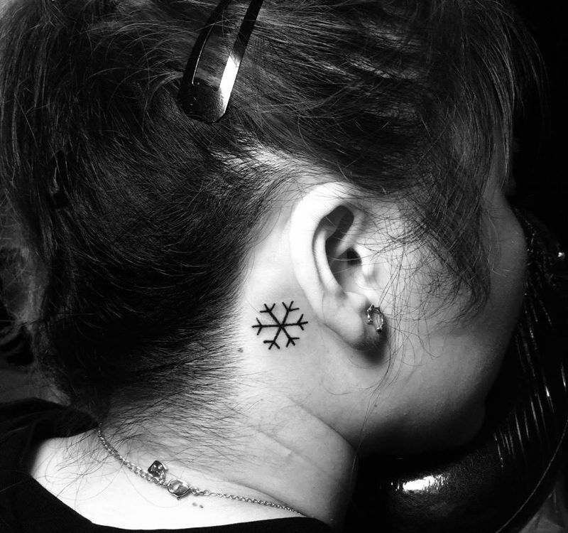 今日工作❄雪花纹身图片_