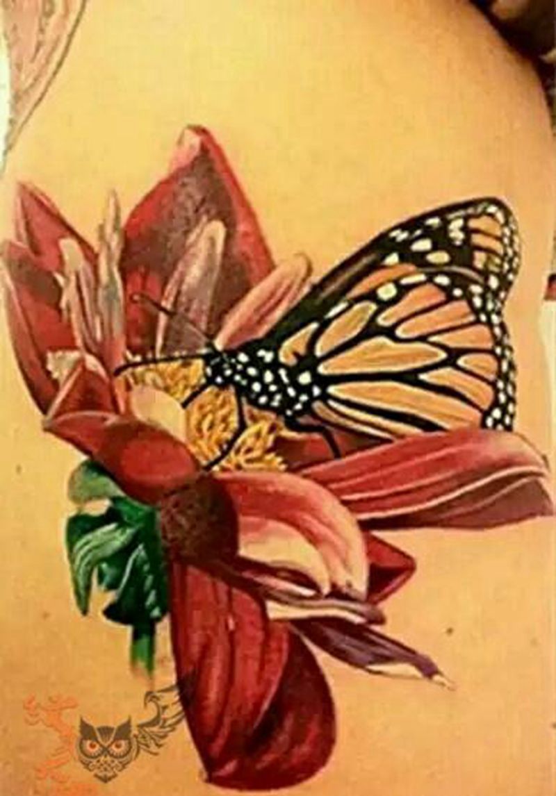 素材参考！花！纹身图片_