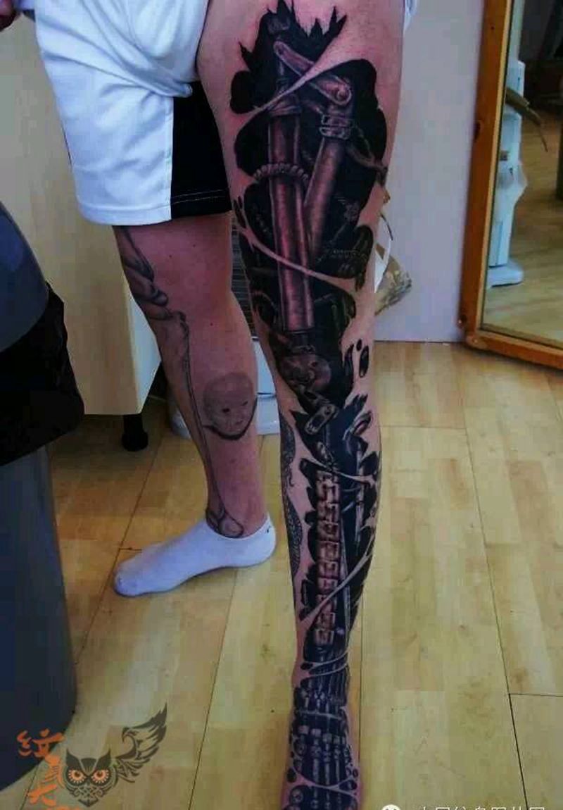 那些3D机械!纹身图片_