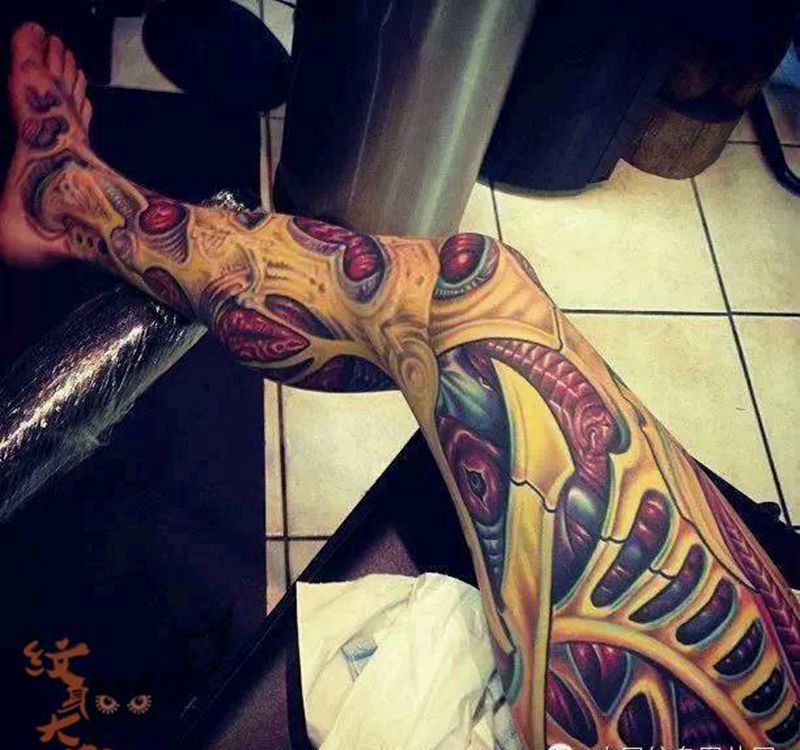 那些3D机械!纹身图片_