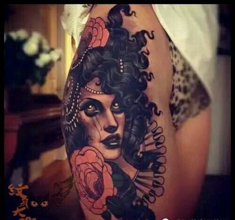 那些school妹子!纹身图片_