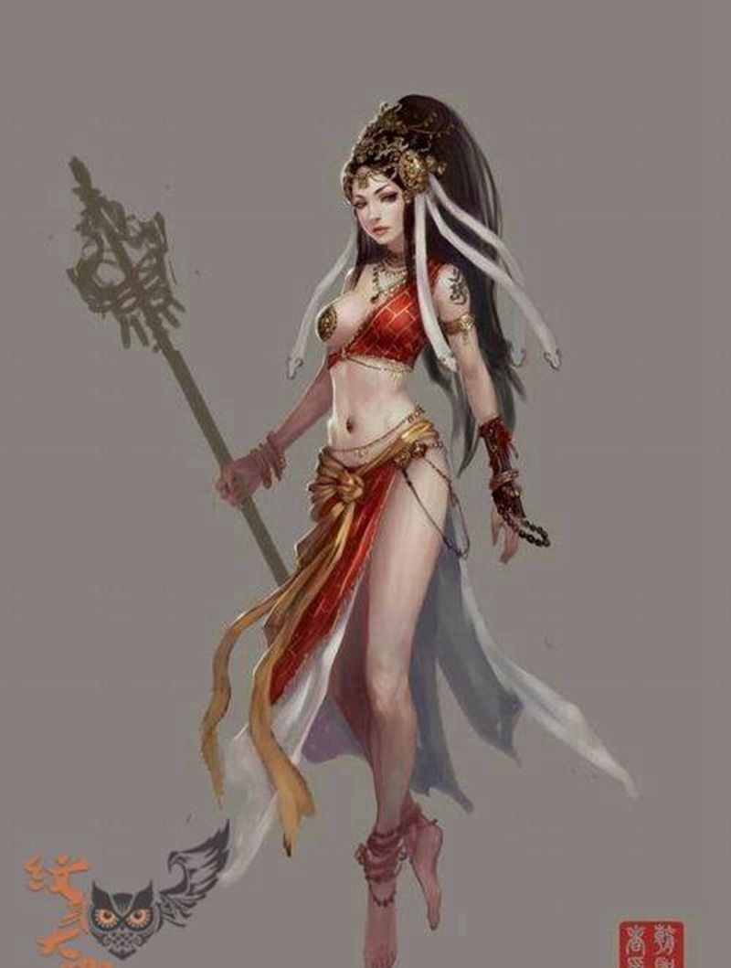 素材女版西游记！纹身图片_传统人物鬼神宗教纹身图案