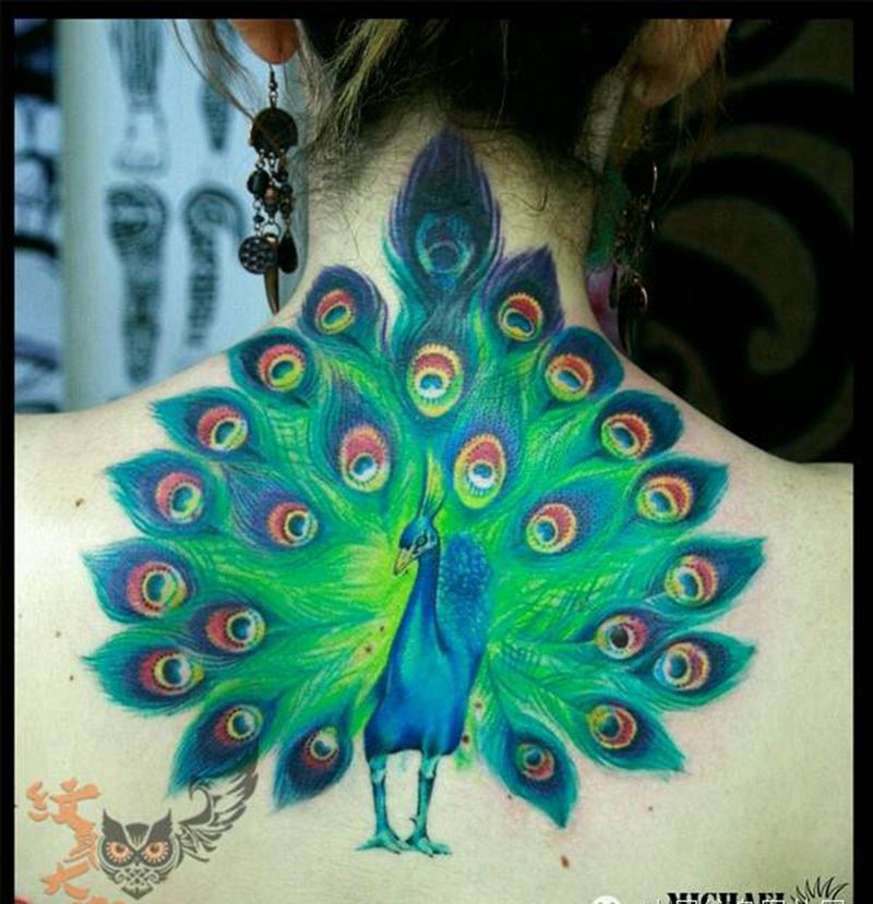 那些孔雀！纹身图片_