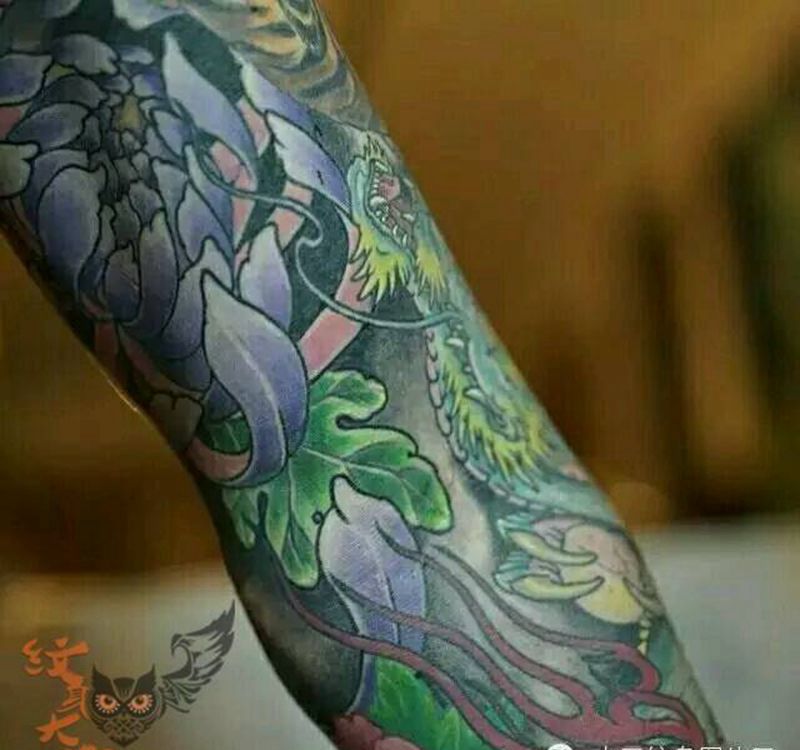 那些传统花臂！纹身图片_