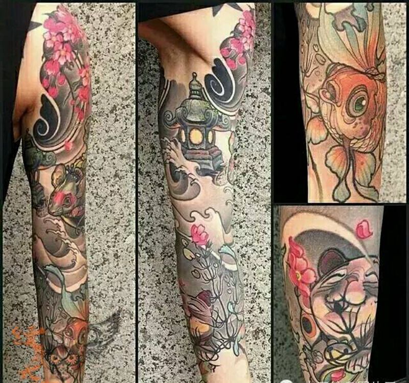 那些传统花臂!纹身图片_