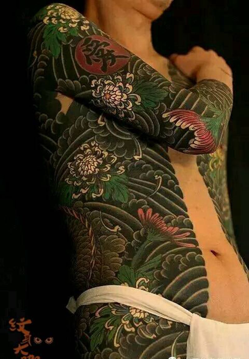 那些日式大板雾！纹身图片_