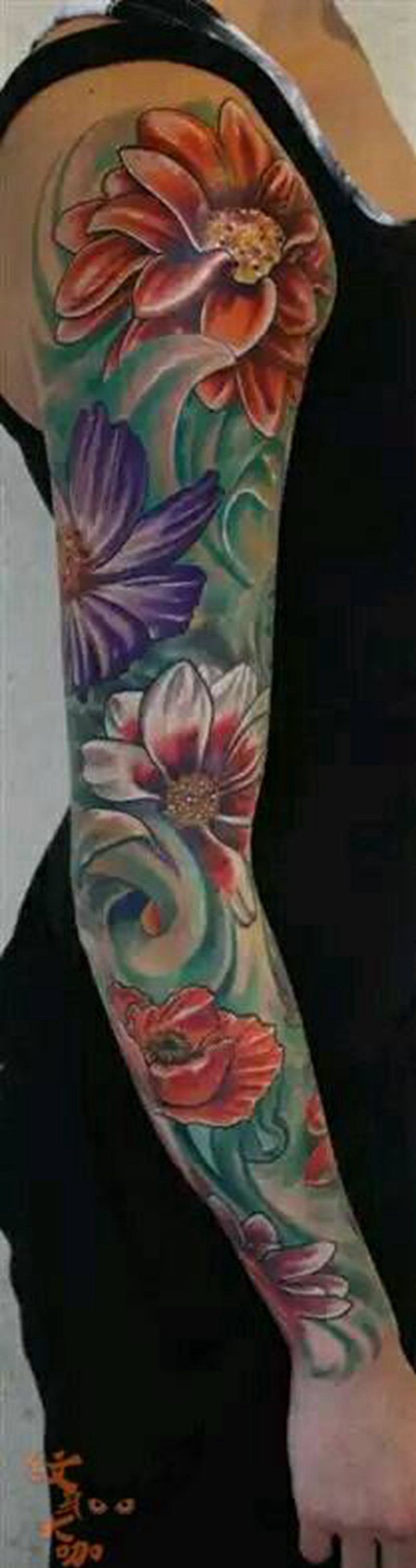 素材参考!花!纹身图片_