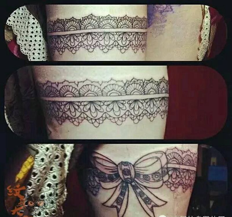 那些性感蕾丝！纹身图片_