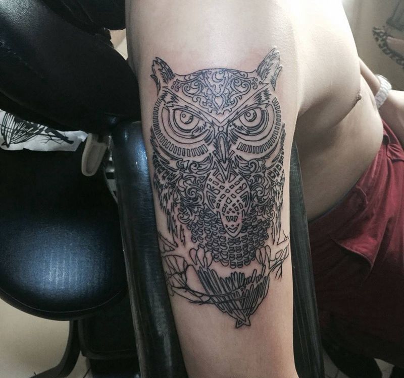 今日工作两个割线一小图纹身图片_