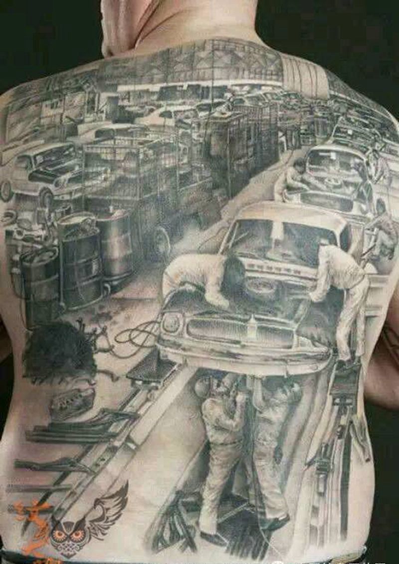 那些3D机械!纹身图片_