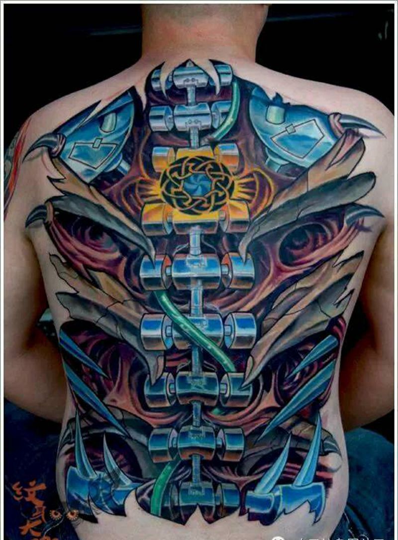 那些3D机械!纹身图片_