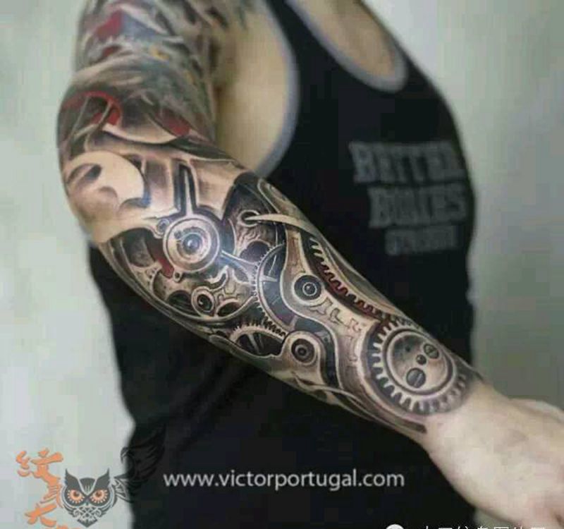 那些3D机械!纹身图片_