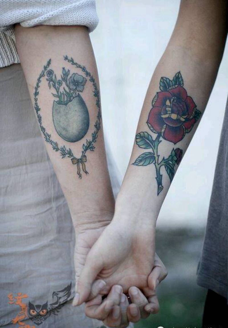 那些情侣！！纹身图片_