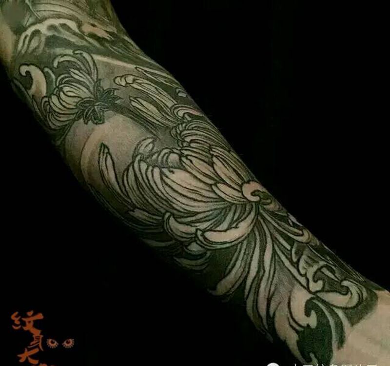 那些传统花臂！纹身图片_