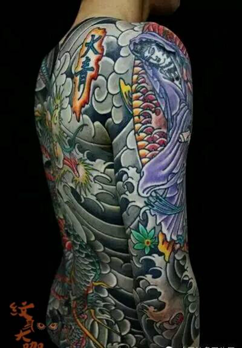 那些日式大板雾！纹身图片_